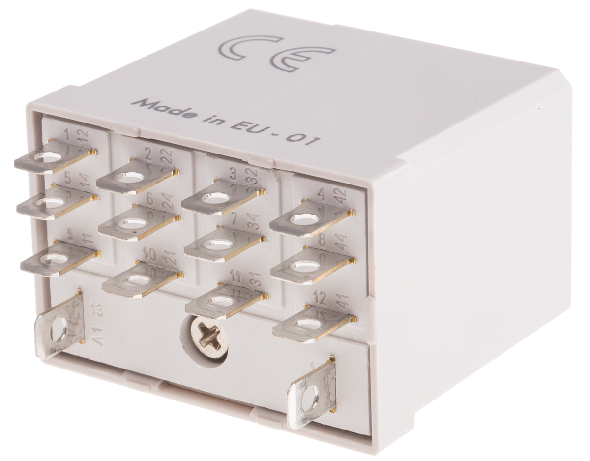 Finder Plug In Power Relay, 110V dc Coil, 12A Switching Current, 4PDT