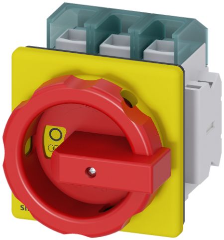 Siemens 3P Pole Panel Mount Non-Fused Switch Disconnector - 100A Maximum Current, 37kW Power Rating, IP65