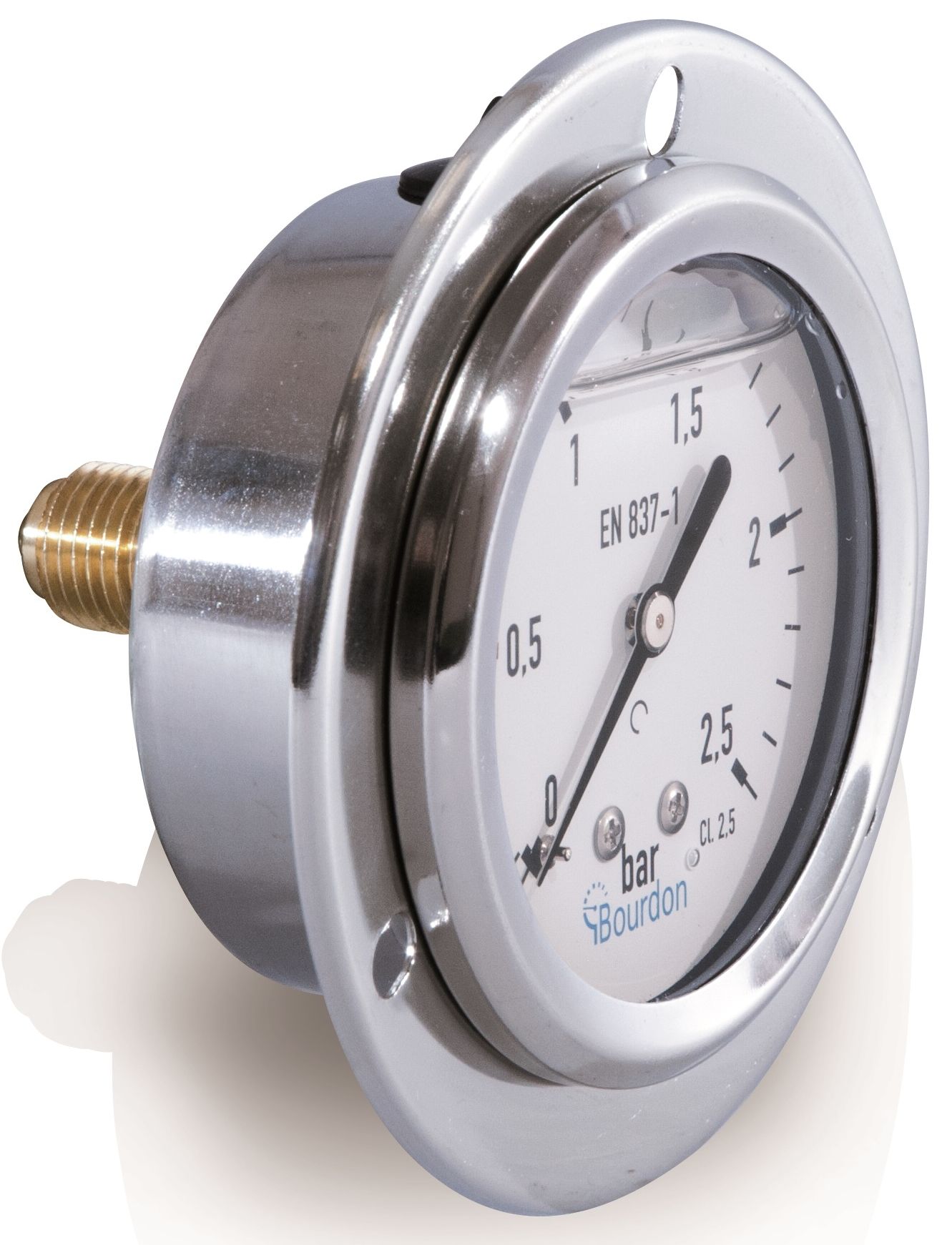 Bourdon G 1/4 Analogue Pressure Gauge 6bar Back Entry 68mm Outside Diameter