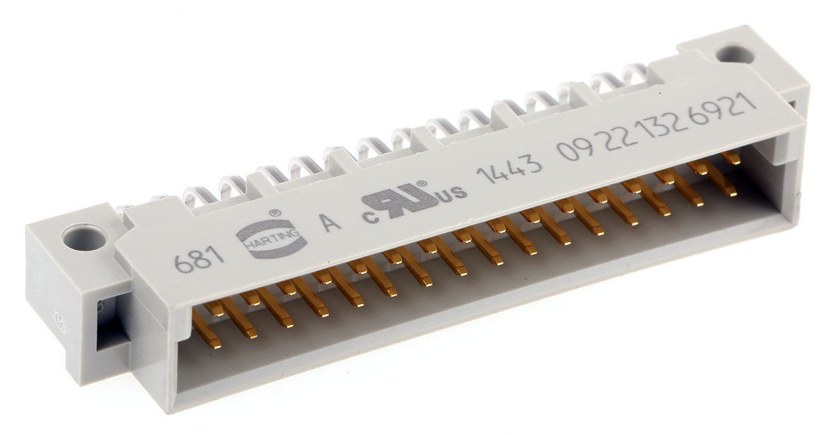 HARTING 32 Way 2.54mm Pitch, Type 2B Class C2, 2 Row, Right Angle DIN 41612 Connector, Plug