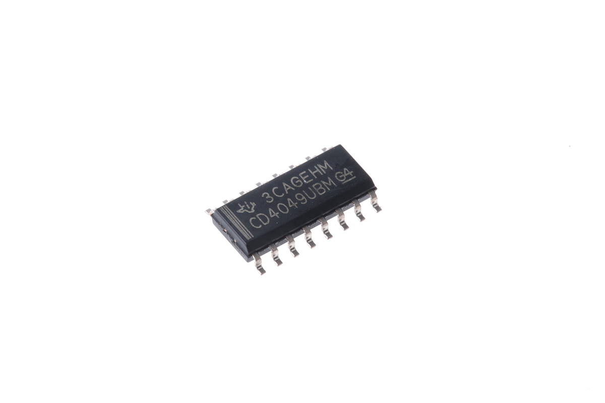 Texas Instruments CD4049UBD, Hex-Channel Inverting Buffer & Converter Combination Circuit, 16-Pin SOIC