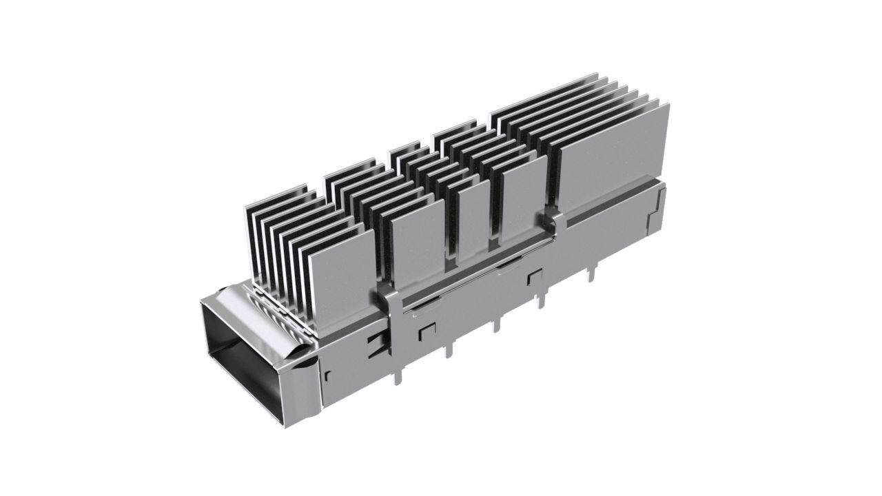 Amphenol Communications Solutions QSFP-DD I/O Connector Plug 76-Position, UE36D1620005A4A