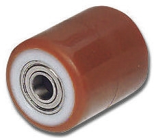 LAG Brown, White Polyurethane Hygienic, Low Rolling Resistance, Non-Marking Trolley Wheel, 500kg