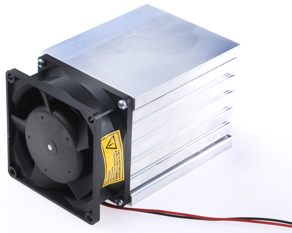 Fischer Elektronik Heatsink, Universal Rectangular Alu with fan, 0.22K/W, 100 x 80 x 83mm