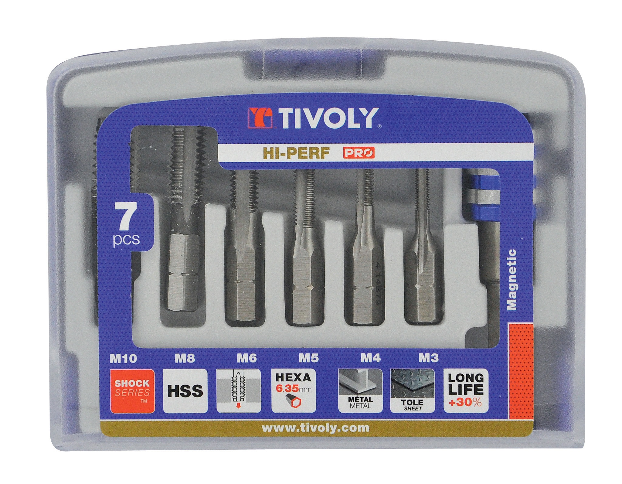 Tivoly Tap Set High Speed Steel Metric Standard M3 to M10 Thread