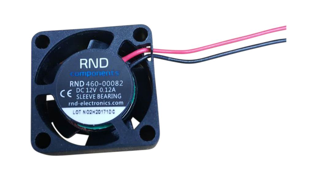 RND Axial Fan, 12 V, dc Operation, 4.1m³/h, 1.44W, 120mA Max, 25x25x10mm
