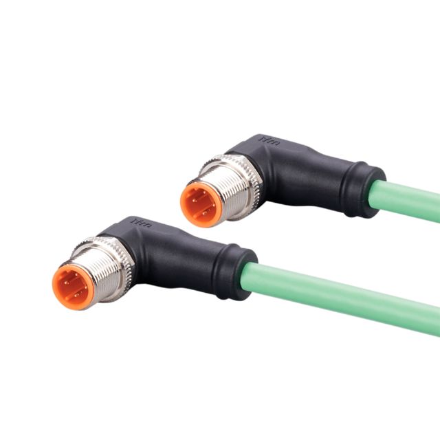 ifm electronic Male 4 way M12 to Female 4 way M12 Communication Cable, 0.25 mm