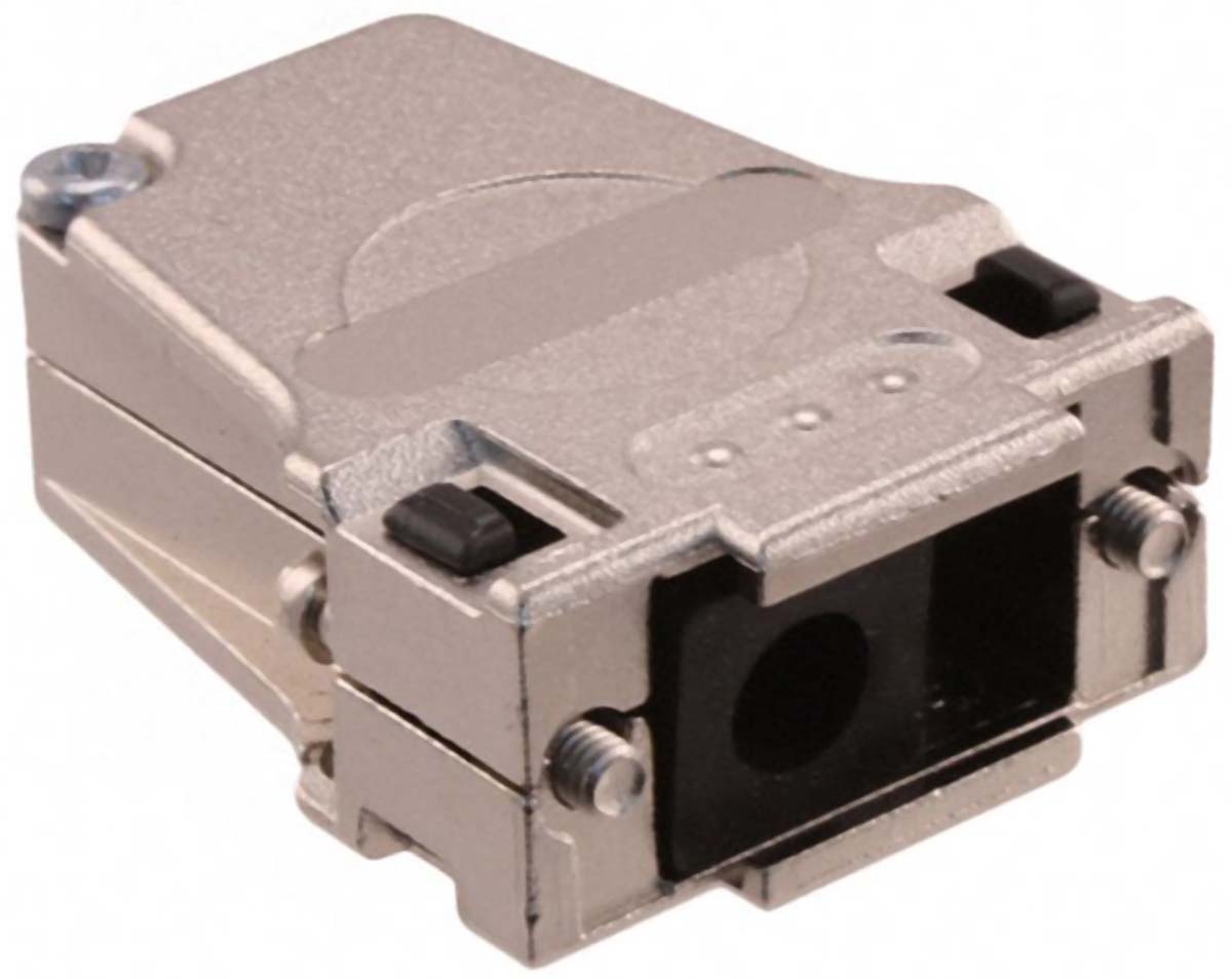 HARTING Metal Angled D Sub Backshell, 9 Way, Strain Relief