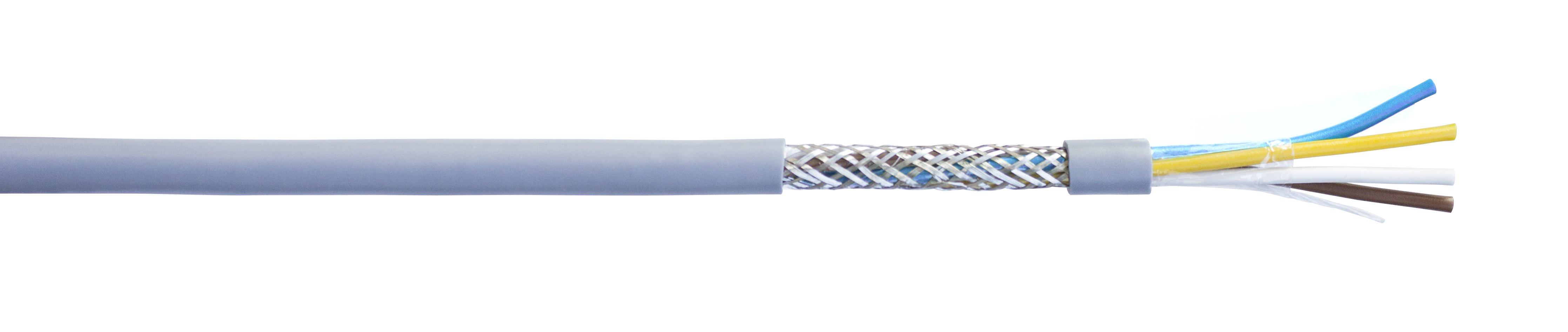 AXINDUS Multi Conductor 0.34 mm2 4 Core Power Cable, Grey Polyvinyl Chloride PVC, 100m