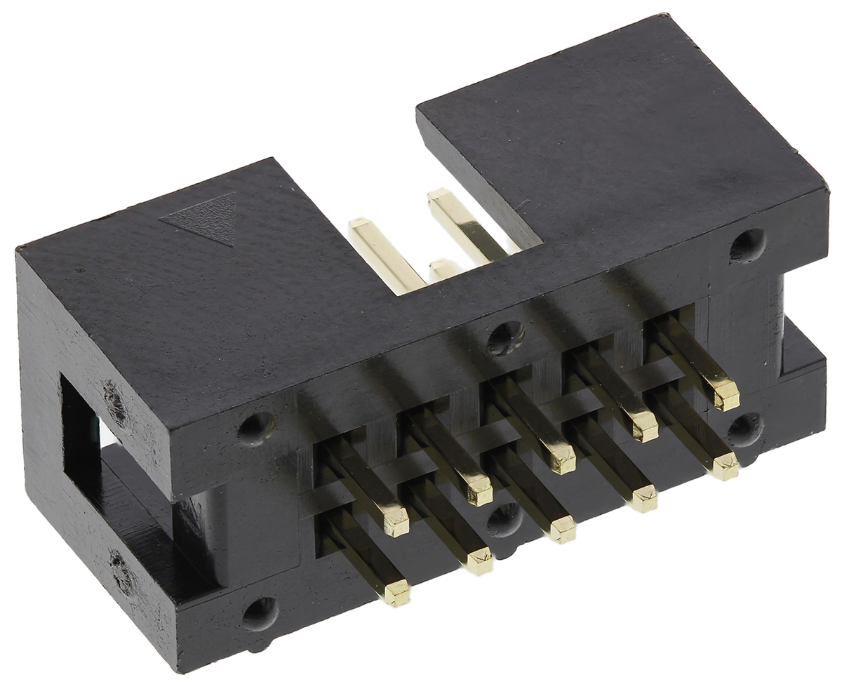 Wurth Elektronik WR-BHD Series Straight Through Hole PCB Header, 10 Contact(s), 2.54 mm Pitch, 2 Row, Shrouded
