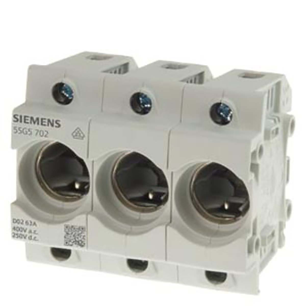 Siemens 16A Bottle Fuse Holder, 3P, 400V ac