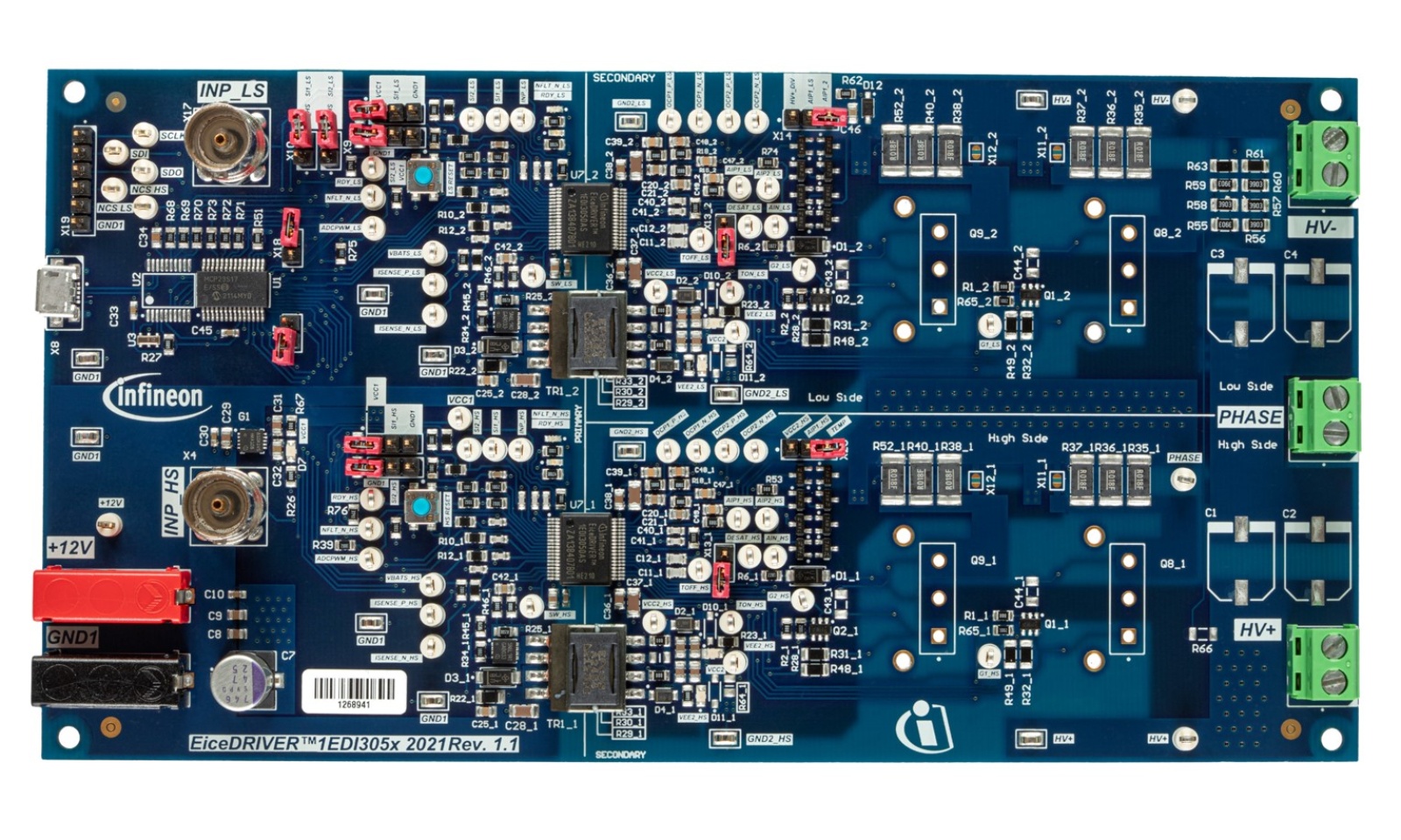 Infineon EiceDRIVER 1EDI305xAS Gate Driver Evaluation Board DC-DC Converter for 1EDI305xAS for Automotive Motor Drivers