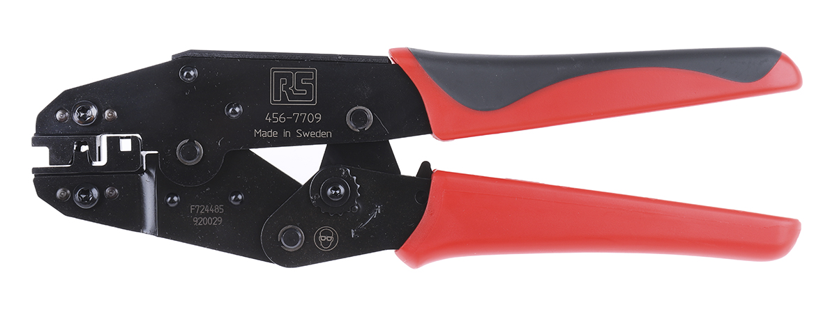RS PRO Hand Ratcheting Crimp Tool for Flag Shoe Flat Connectors, 0.75 → 2.5mm² Wire