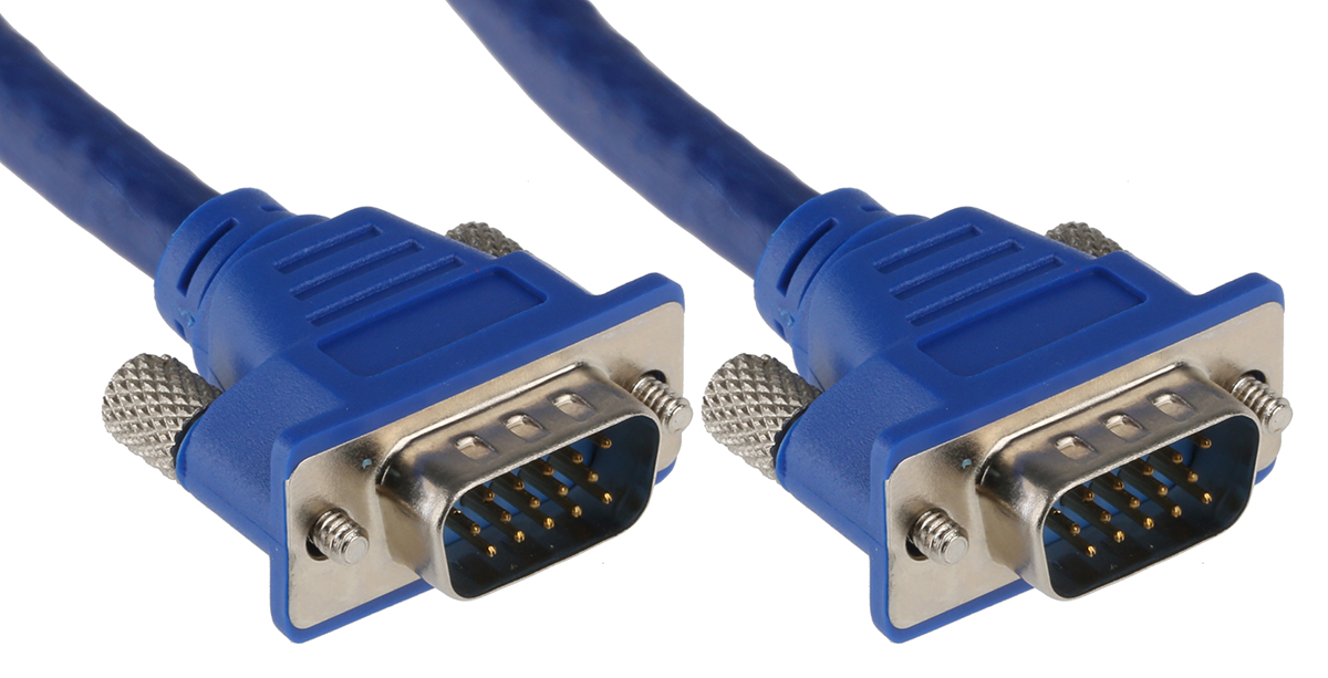 RS PRO Male VGA to Male VGA Cable, 1m Blue