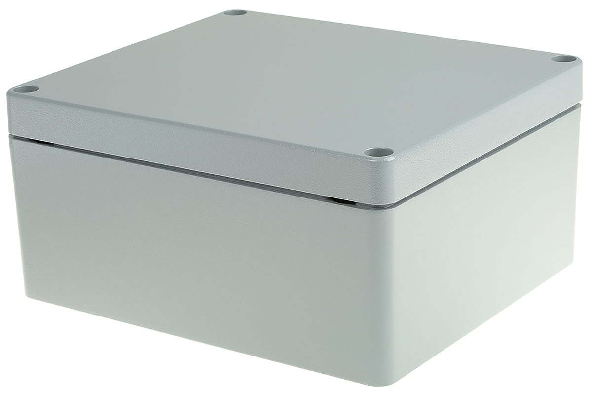 Fibox Euronord Series Grey Aluminium Enclosure, IP66, IP67, Grey Lid, 230 x 200 x 110mm