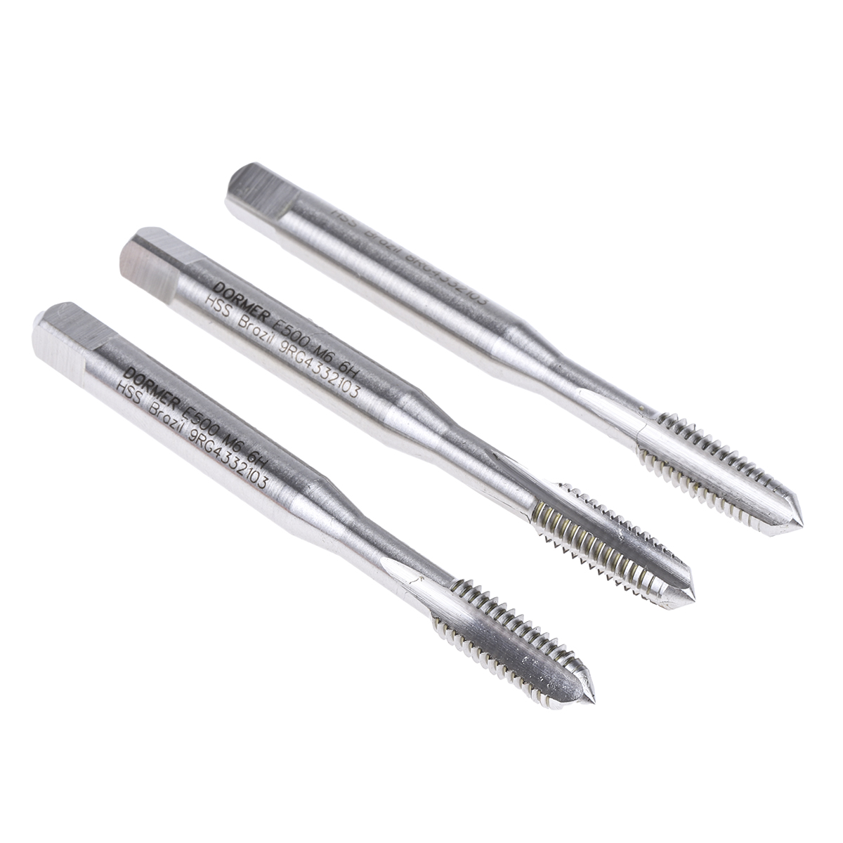 Dormer Tap Set HSS 3-Piece 1mm Pitch Metric Standard Hand Tap M6 Thread
