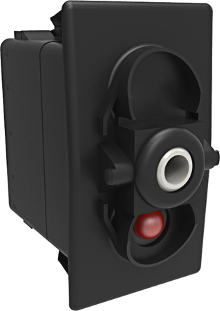 Carling Technologies Illuminated SPST, On-On Rocker Switch Panel Mount
