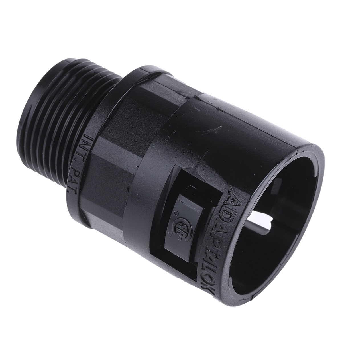Adaptaflex Straight, Conduit Fitting, 28mm Nominal Size, M25, Nylon 66, Black IP66 rating
