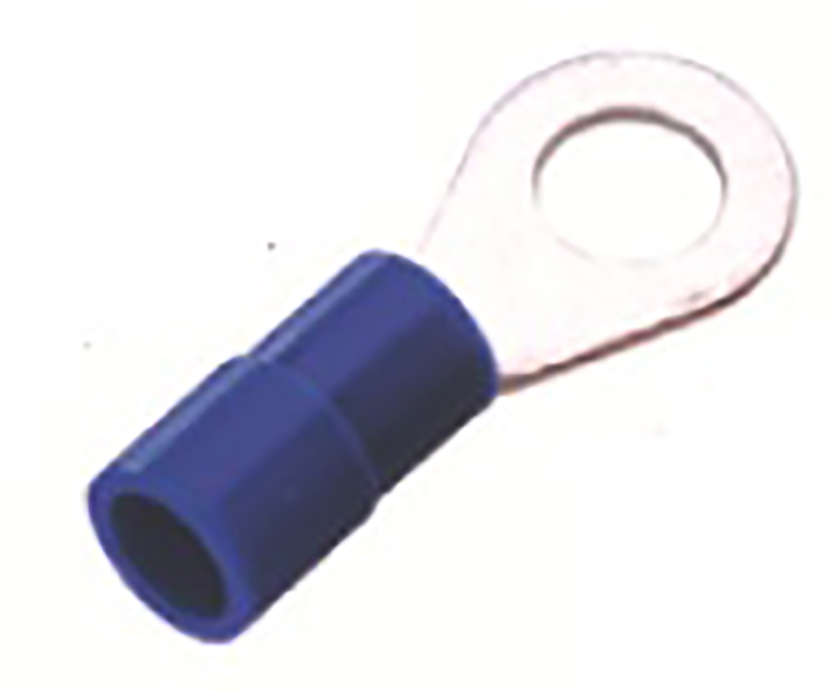 RS PRO Insulated Ring Terminal, 5.3mm Stud Size, 1.5mm² to 2.5mm² Wire Size, Blue