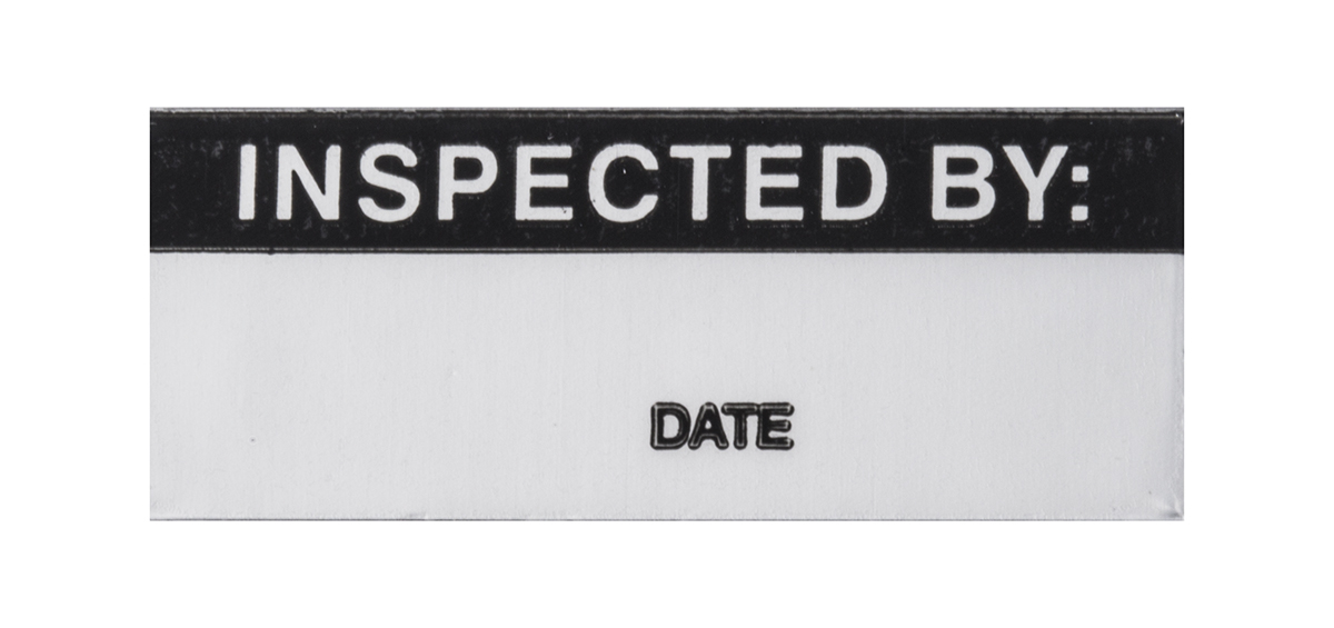 RS PRO Adhesive Pre-Printed Adhesive Label-Inspected By-. Quantity: 140