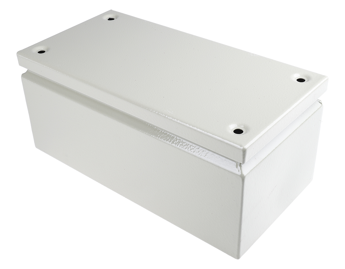 RS PRO Grey Steel Junction Box, IP66, 300 x 150 x 120mm