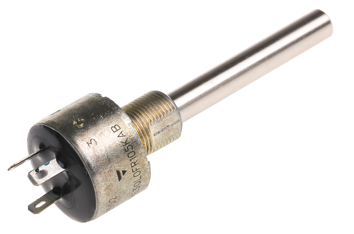 Vishay PE30 1MΩ Rotary Potentiometer 1-Gang Panel Mount, PE30L0FR105KAB