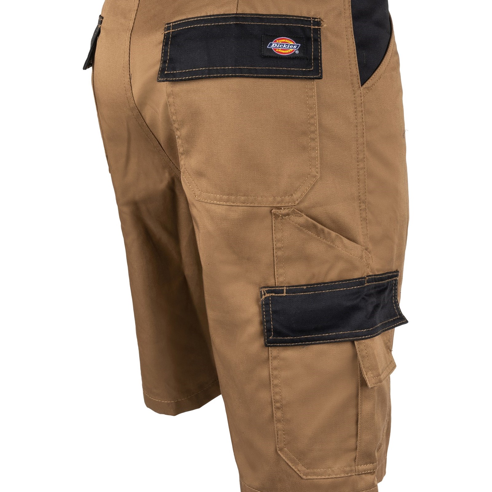 Dickies Everyday Khaki/Black 35% Cotton, 65% Polyester Work shorts, 34cm