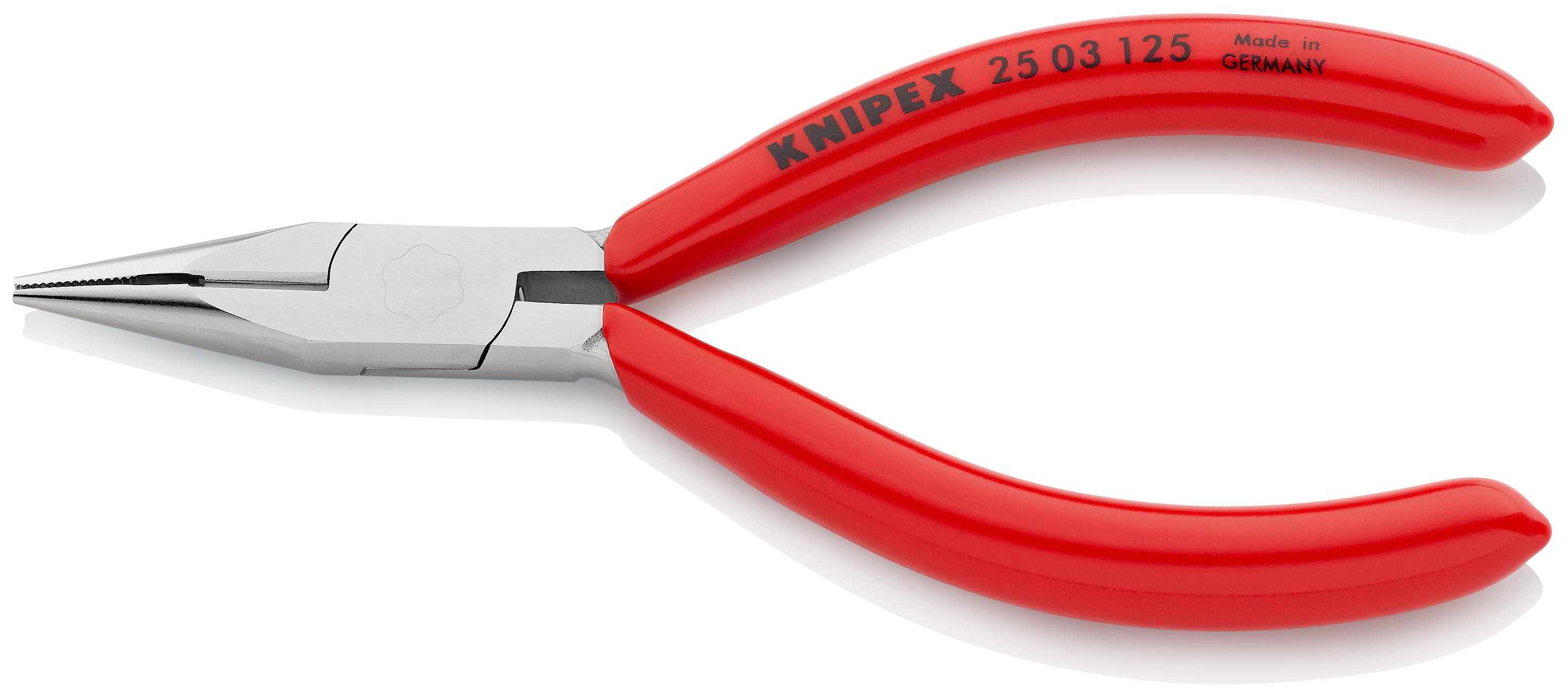 Knipex Nose pliers, 125 mm Overall, Straight Tip, 27mm Jaw