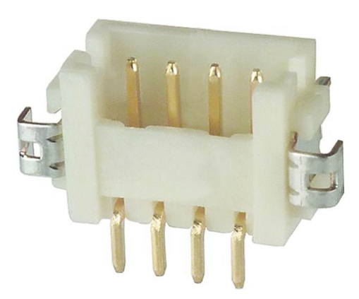 Hirose DF13 Series Right Angle Surface PCB Header, 6 Contact(s), 1.25 mm Pitch, 1 Row, Shrouded