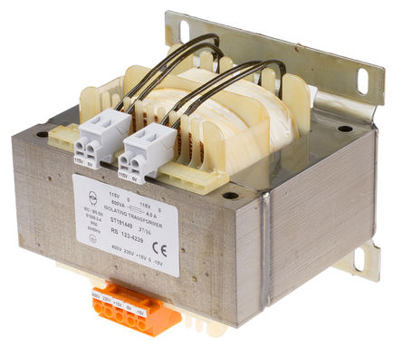 RS PRO 800VA 2 Output Chassis Mounting Transformer, 2 x 115V ac, IEC 61558-2-4