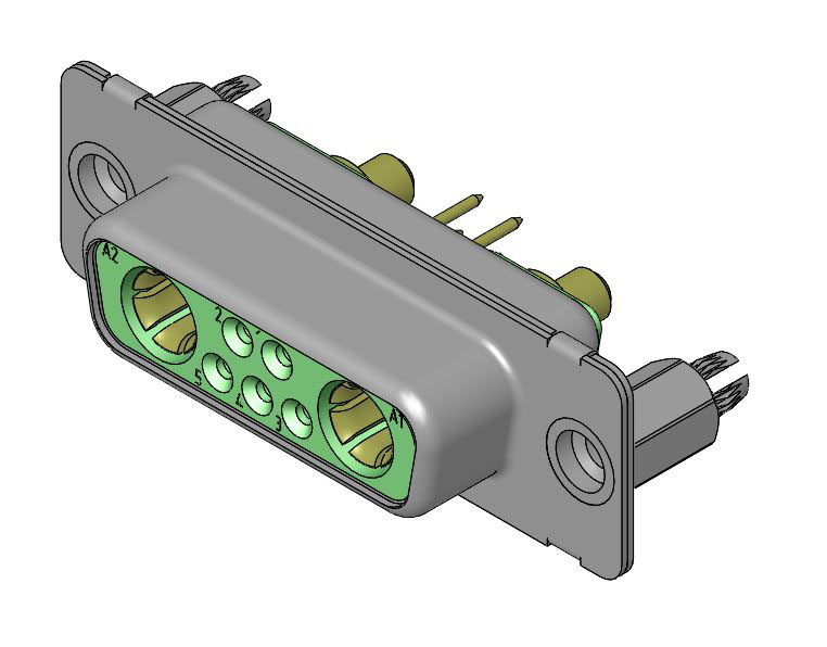 FCT from Molex 173107 7 Way D-sub Connector Socket, 2.74mm Pitch, with 4-40 Screw Locks