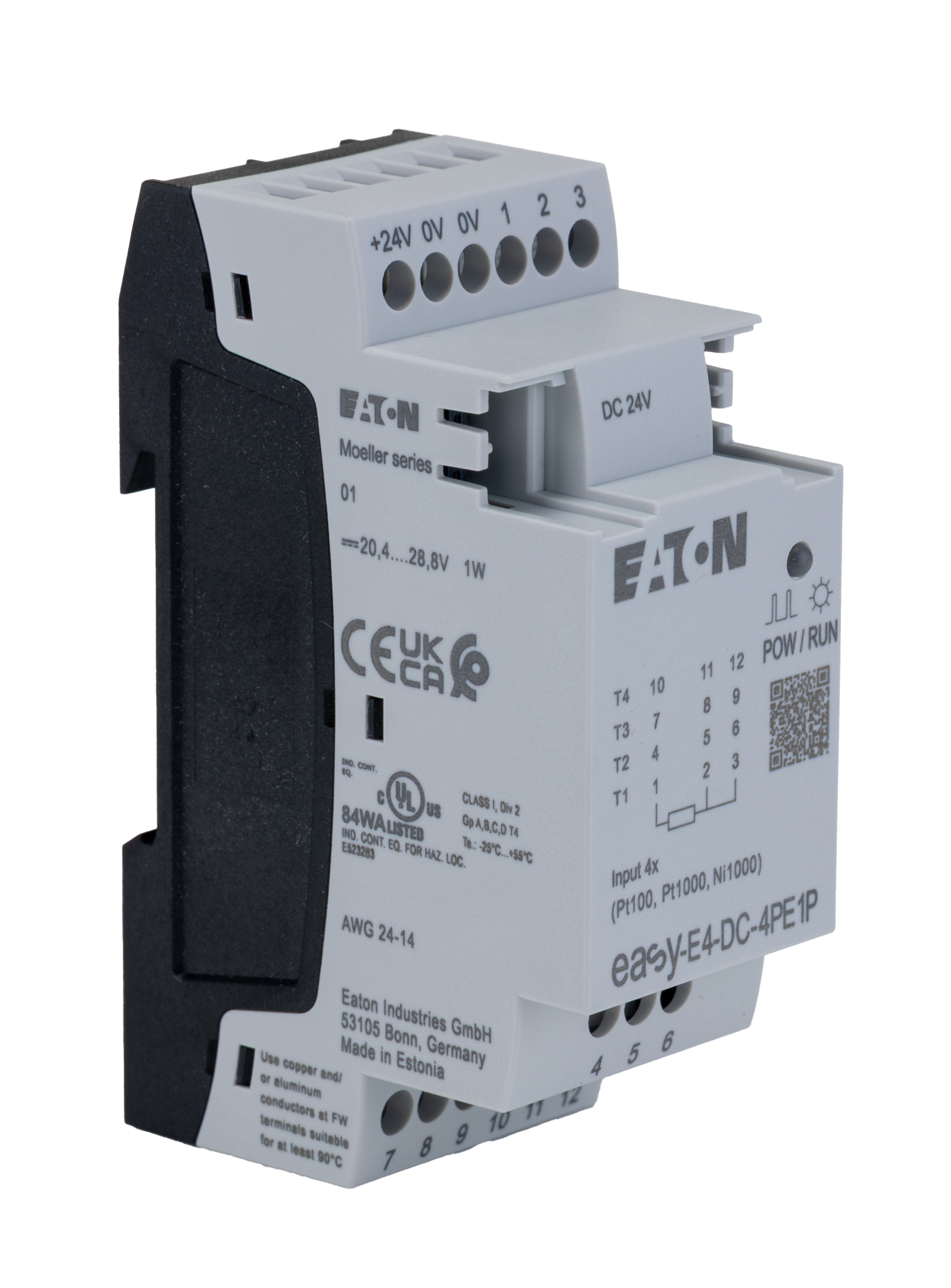 Eaton EasyE4 Series Control Relay, 0 V Supply, Relay Output, 4-Input, Analog Input