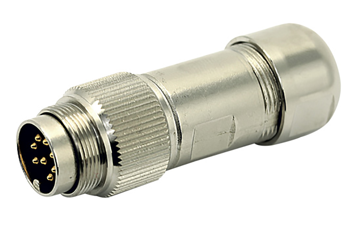 Amphenol Industrial, C 091 D+ 7 Pole M16 Din Plug, DIN EN 61076-2-106, 7A, 100 V IP68, Screw Coupling, Male, Cable Mount