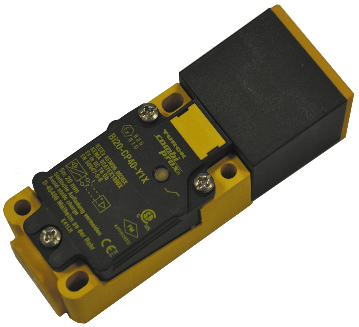 Turck Inductive Block Proximity Sensor, 20 mm Detection, NAMUR, 8.2 V dc
