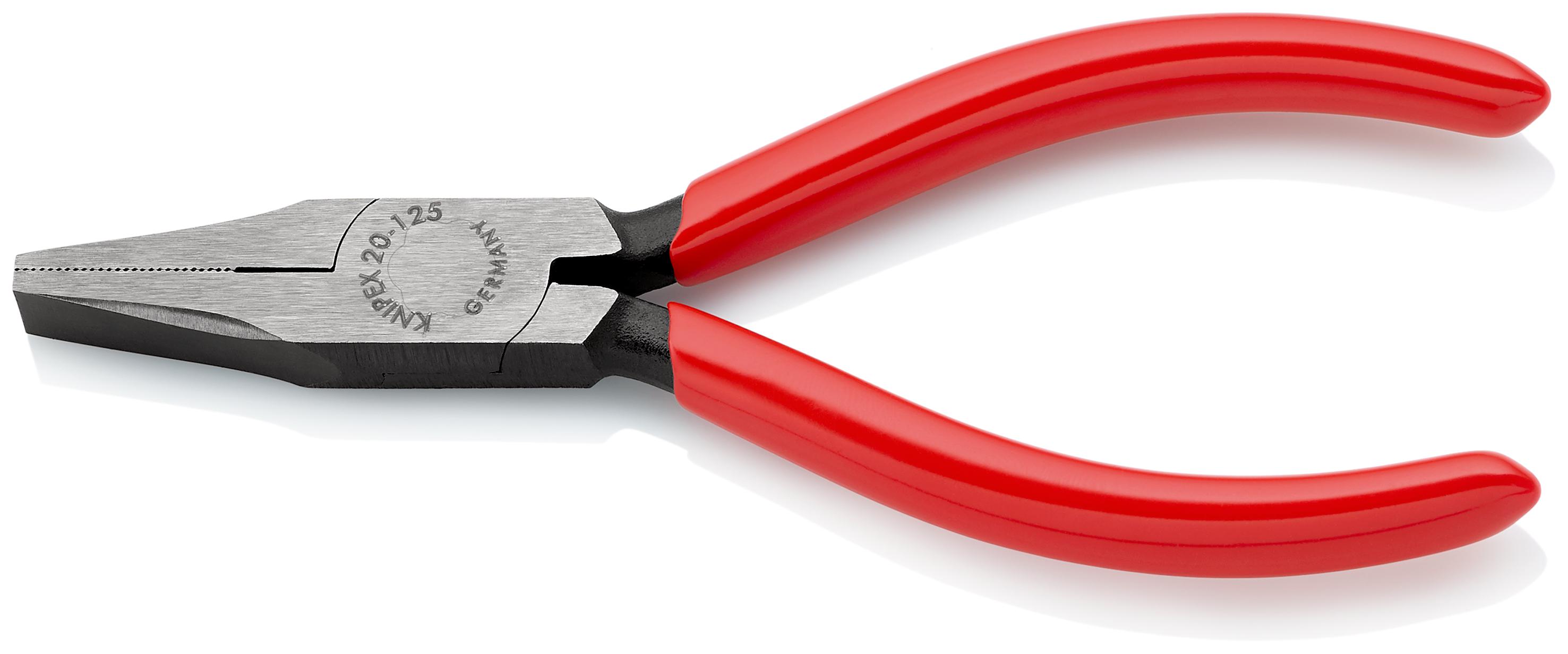 Knipex 20 01 125 Nose pliers, 125 mm Overall, Flat, Straight Tip, 27mm Jaw