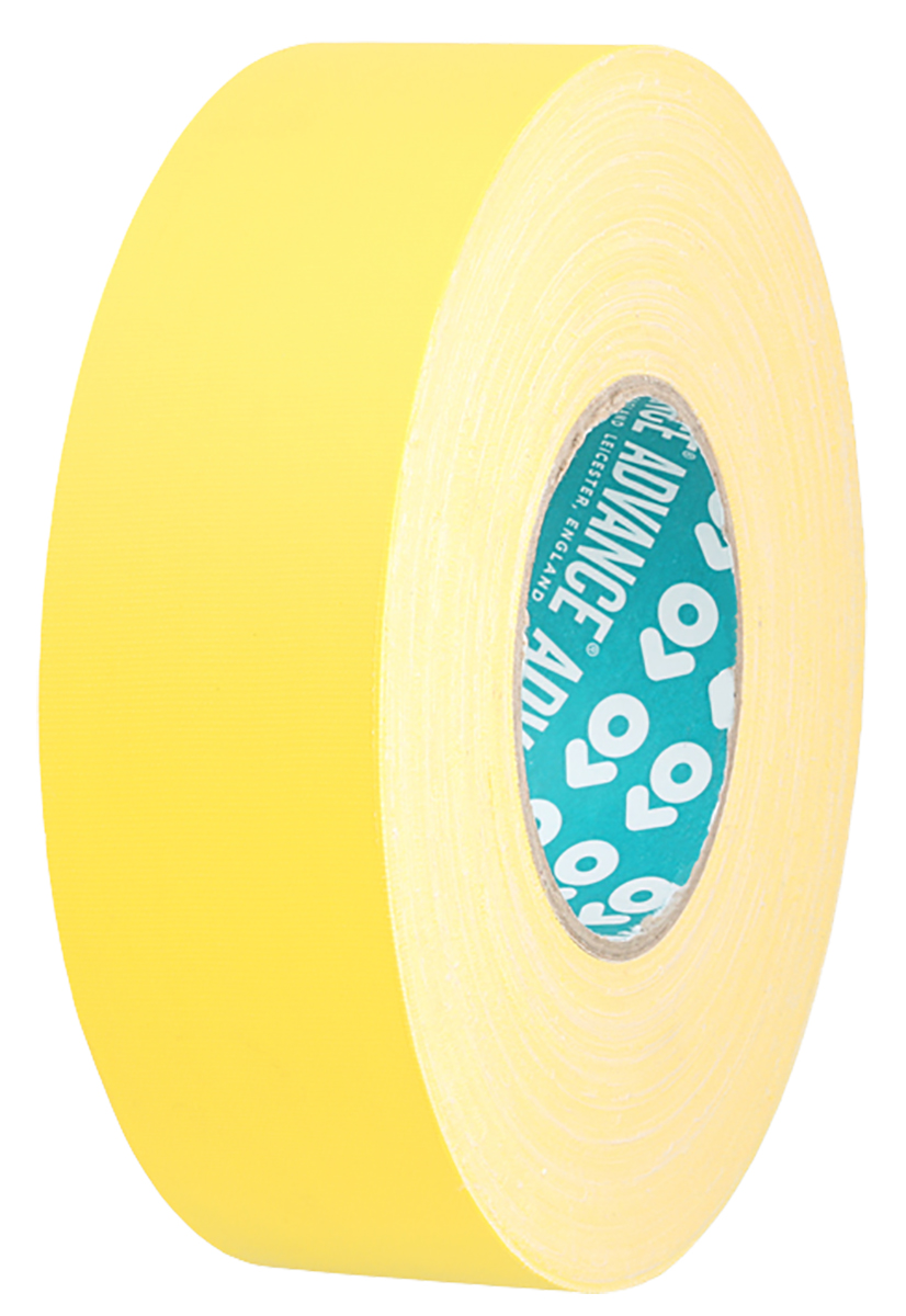 Advance Tapes AT160 Cloth Tape, 50m x 15mm, Yellow, Matt Finish