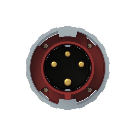 Amphenol Industrial, 2CMA1 IP67, IP69 Red 3P+E Industrial Power Plug, Rated At 63A, 415 V
