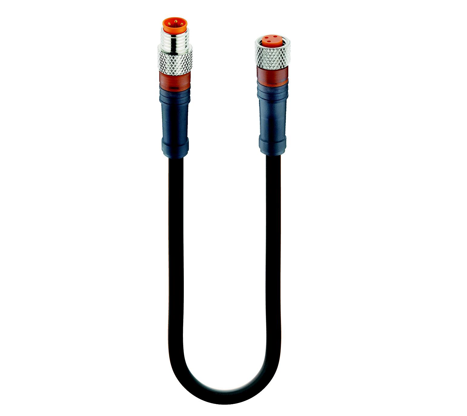 Lumberg Automation Male 3 way M8 to Female 3 way M8 Sensor Actuator Cable, 1.5 m
