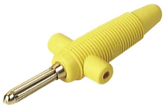 Hirschmann Test & Measurement Yellow Male Banana Plug - Solder, 60V dc