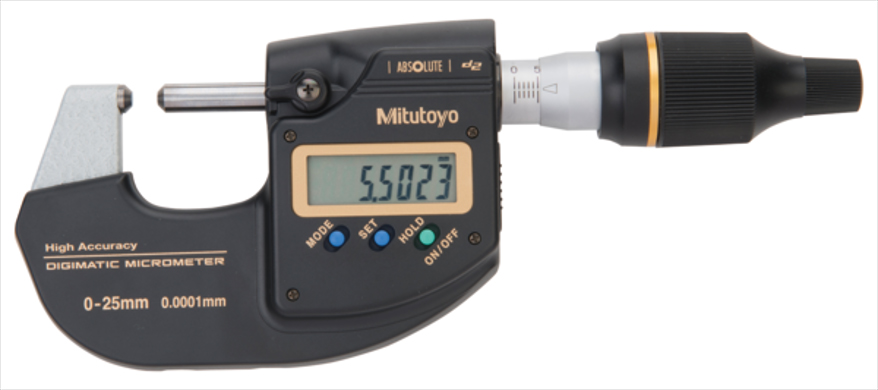 Mitutoyo 293-100 External Micrometer, Range 0 mm →25 mm, With UKAS Calibration