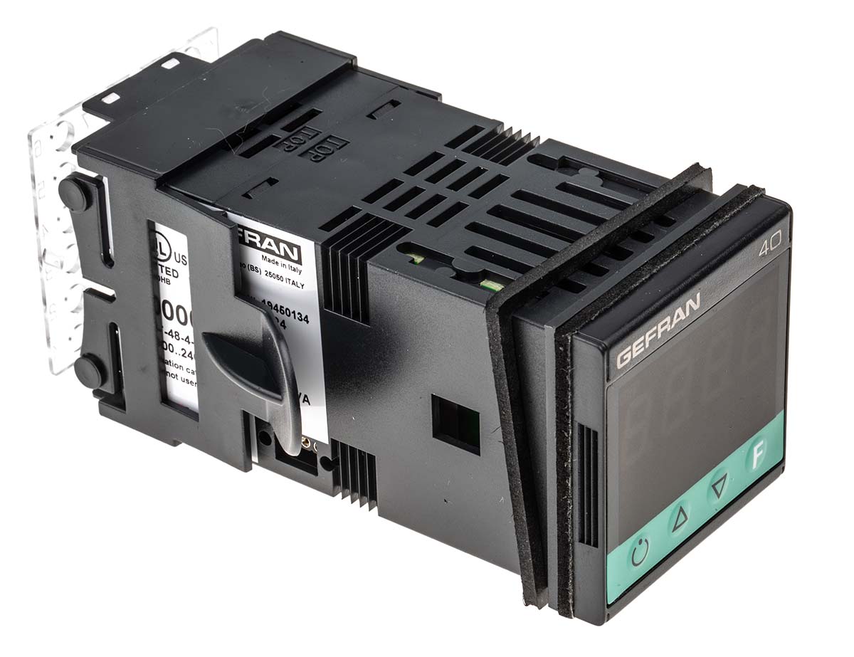 Gefran 40T48 Temperature Indicator, 48 x 48mm, 2 Output Relay, 100 → 240 V ac Supply Voltage