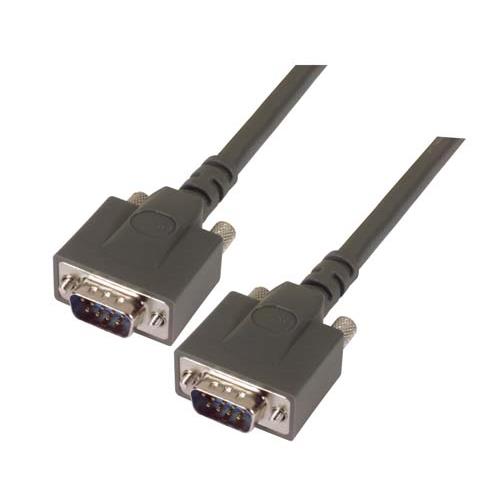 L-Com Male DB9 to Male 15 Pin D-sub Cable assembly, 25ft PVC