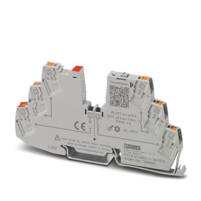 Phoenix Contact PTCB Electronic Circuit Breaker 8A 24V PTCB, 1 channels , DIN Rail Type E