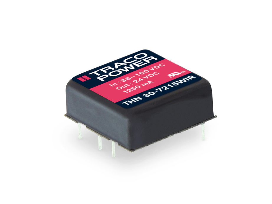 TRACOPOWER THN 30WIR Isolated DC-DC Converter, -12 → 12V dc/, 9 → 36 V dc Input, 30W, PCB Mount