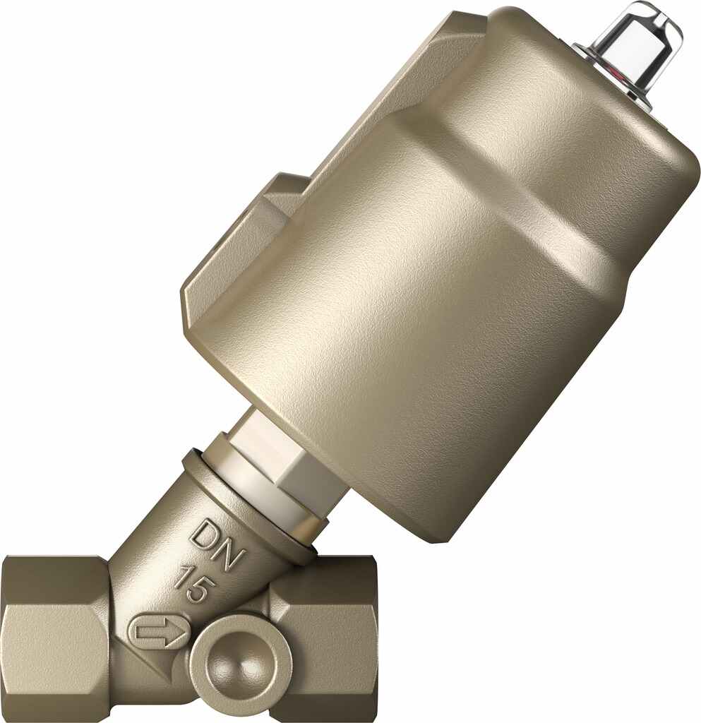 Festo Angle Seat type Pneumatic Actuated Valve, G 1/2in, 40 bar