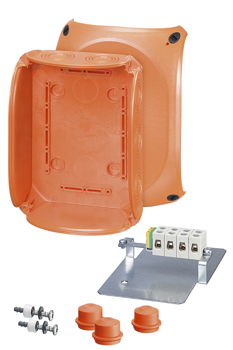 HENSEL Orange Polycarbonate Junction Box, IP65, IP66, 5 Terminals, 155 x 92 x 210mm