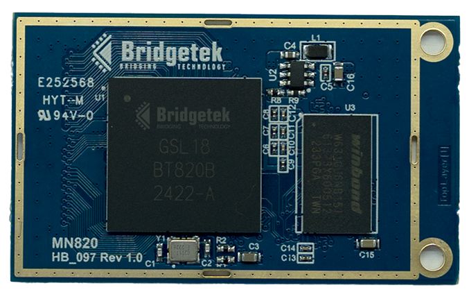 Bridgetek MN820, BT820 Mini Module With On-board 1Gbit DDR3L SDRAM Development Kit With BT820B for VM820C Development