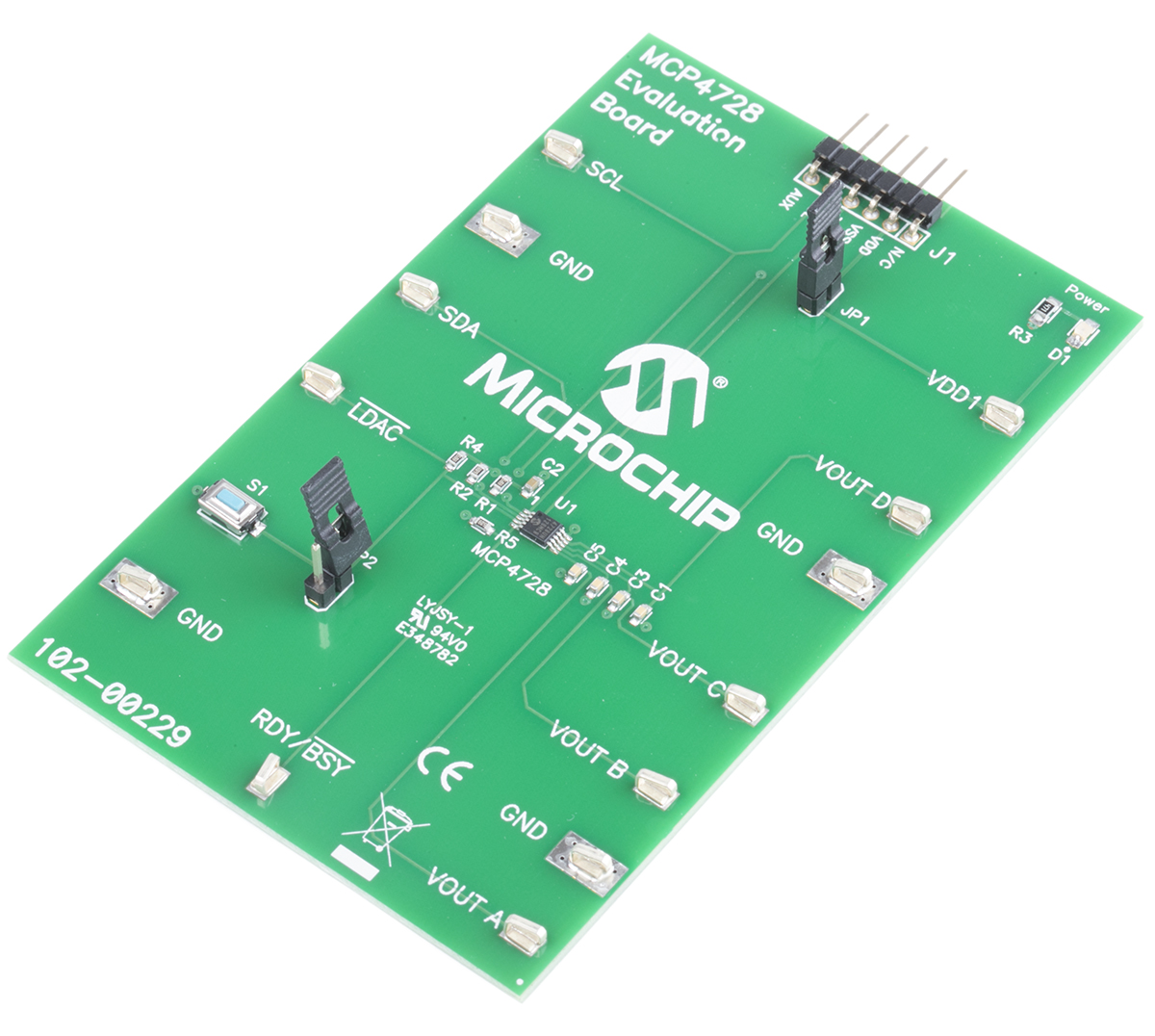 Microchip MCP4728EV Development Kit Signal Conversion Development Kit