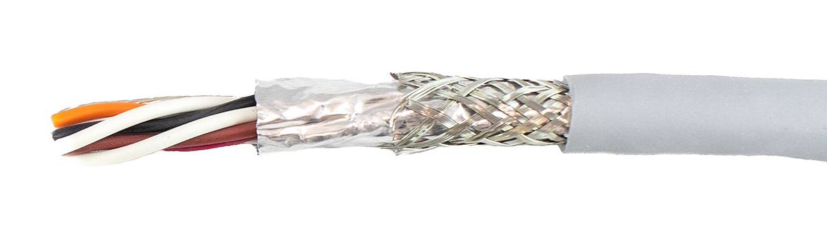 Alpha Wire Ecogen Ecocable Mini Series Data Cable, 4 Pairs, 8 Cores, 0.241 mm², Screened, 24 AWG, 30m, Foil and Braid