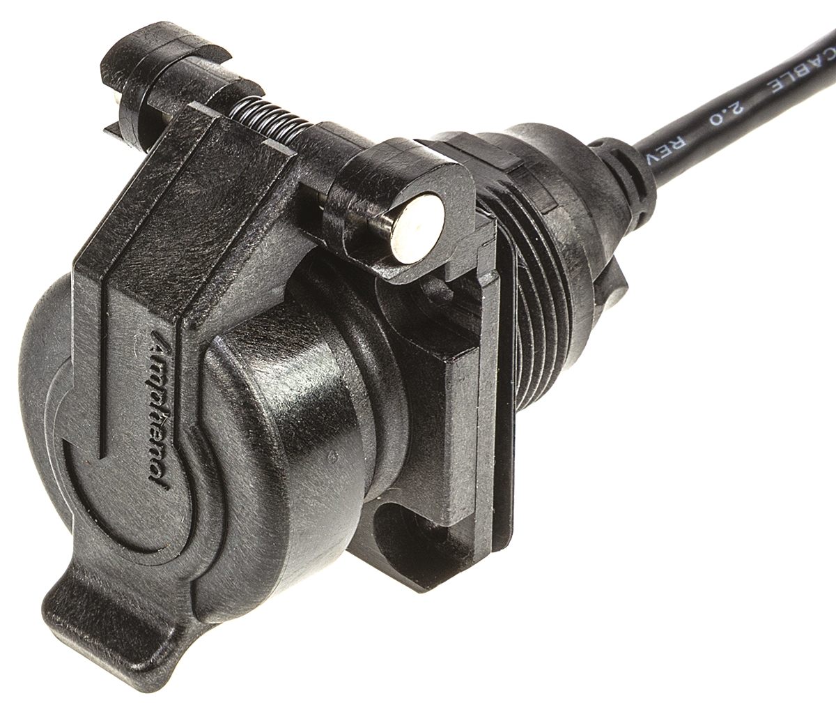 Amphenol Socapex Straight, Panel Mount, Female to Male- Single Port Type A 2.0 IP54 USB Connector